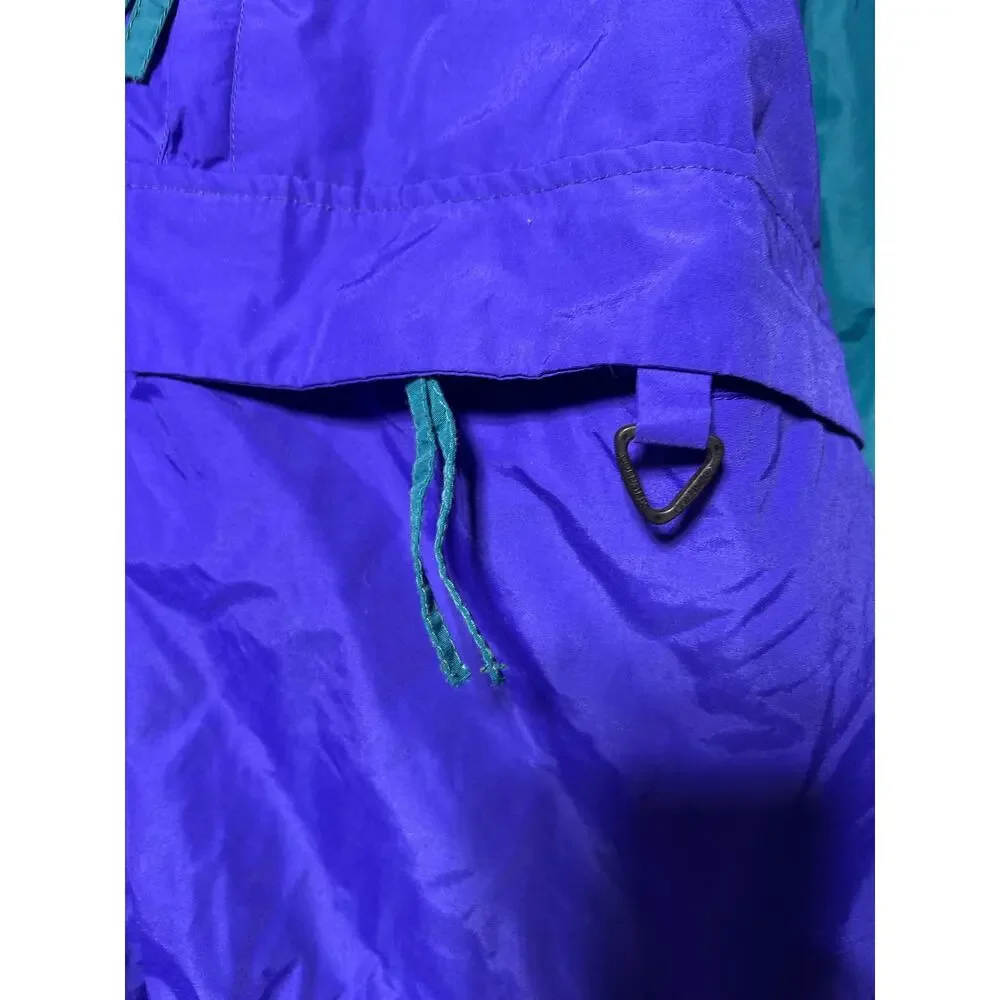 VTG Columbia Coat Large Blue Purple Gizmo Radial Sleeve Reversible Zip in Liner